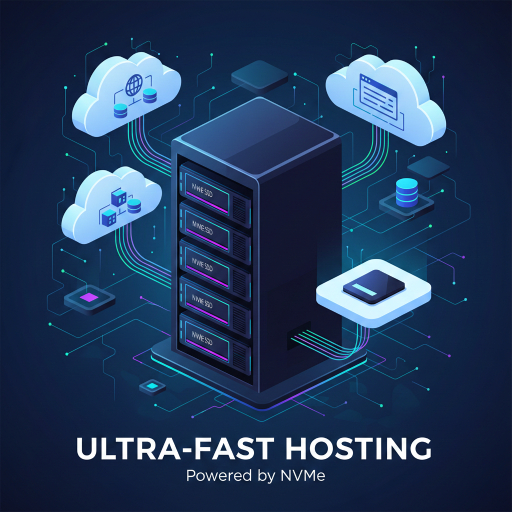 NVMe diskli hosting sunucusu altyapısı